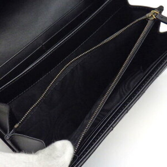 Gucci GG Marmont Chain Wallet Shoulder Bag Black Chevron Quilted - Picture 6 of 10